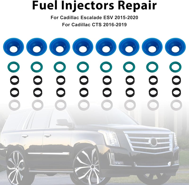 Frezon 8Pcs Fuel Injector O-Ring Kit Fuel Injectors Repair Kit Fit For Cadillac Escalade ESV/Escalade/Chevrolet Suburban 2015-2020,CTS 2016-2019,For Chevrolet Silverado 1500 LD 2019/Camaro 2016-2020 - Image 5